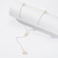 14K Gold Plated Sterling Silver Freshwater Pearl Lariat Necklace