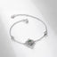 Elegant Geometric Moss Agate S925 Silver Bracelet for Women