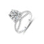 Sterling Silver Moissanite Crown Infinity Design Rings for Women