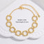 Sterling Silver Gold Plated Geometric Bezel Set Bracelet