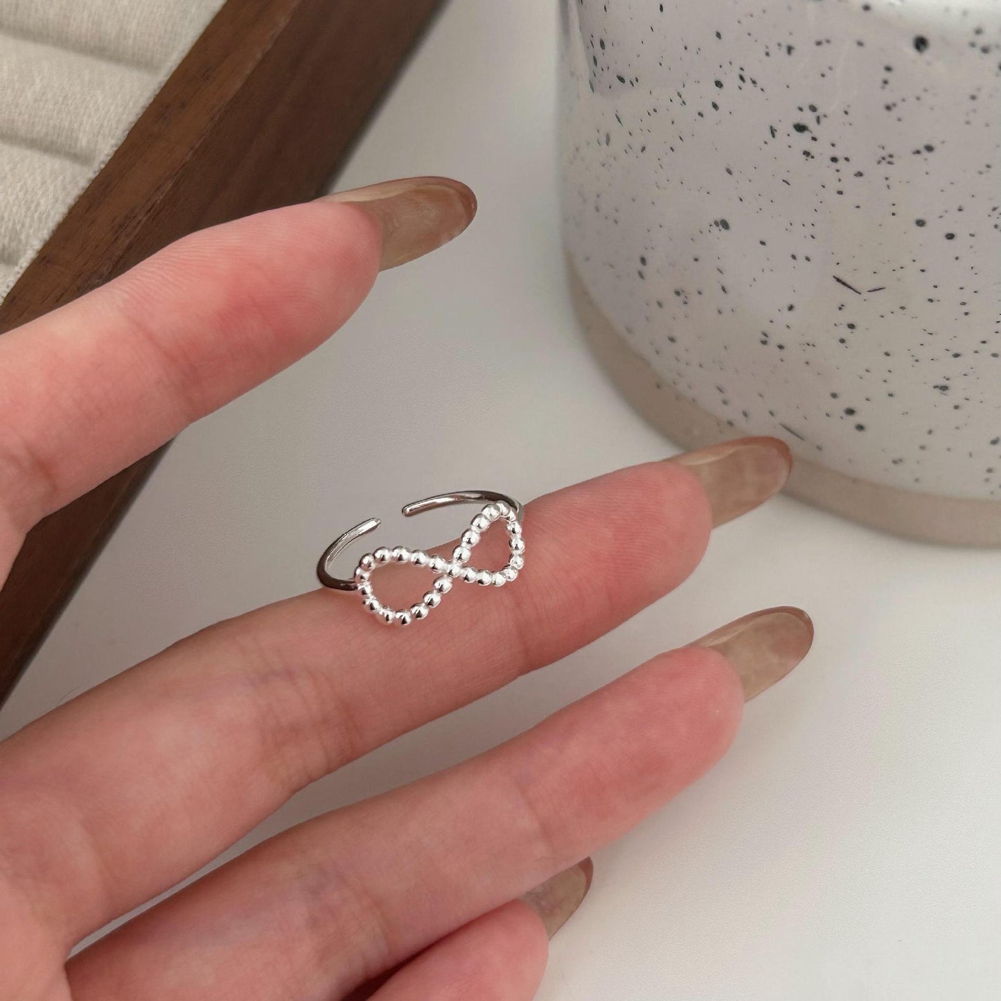 Sterling Silver Infinity Symbol Adjustable Ring