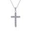 Sterling Silver Moissanite Cross Pendant Necklace