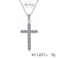 Sterling Silver Moissanite Cross Pendant Necklace