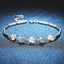 Sterling Silver Four Leaf Clover Moissanite Zircon Bracelet for Women