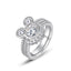 Sterling Silver Geometric Moissanite Mickey Mouse Ring