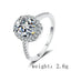 Sterling Silver Oval Moissanite Engagement Ring