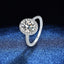 Sterling Silver Oval Moissanite Engagement Ring