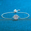 Sterling Silver Moissanite Bracelet with Platinum Plating