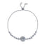 Sterling Silver Moissanite Bracelet with Platinum Plating