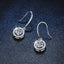 Sterling Silver Round Moissanite Zircon Hook Earrings