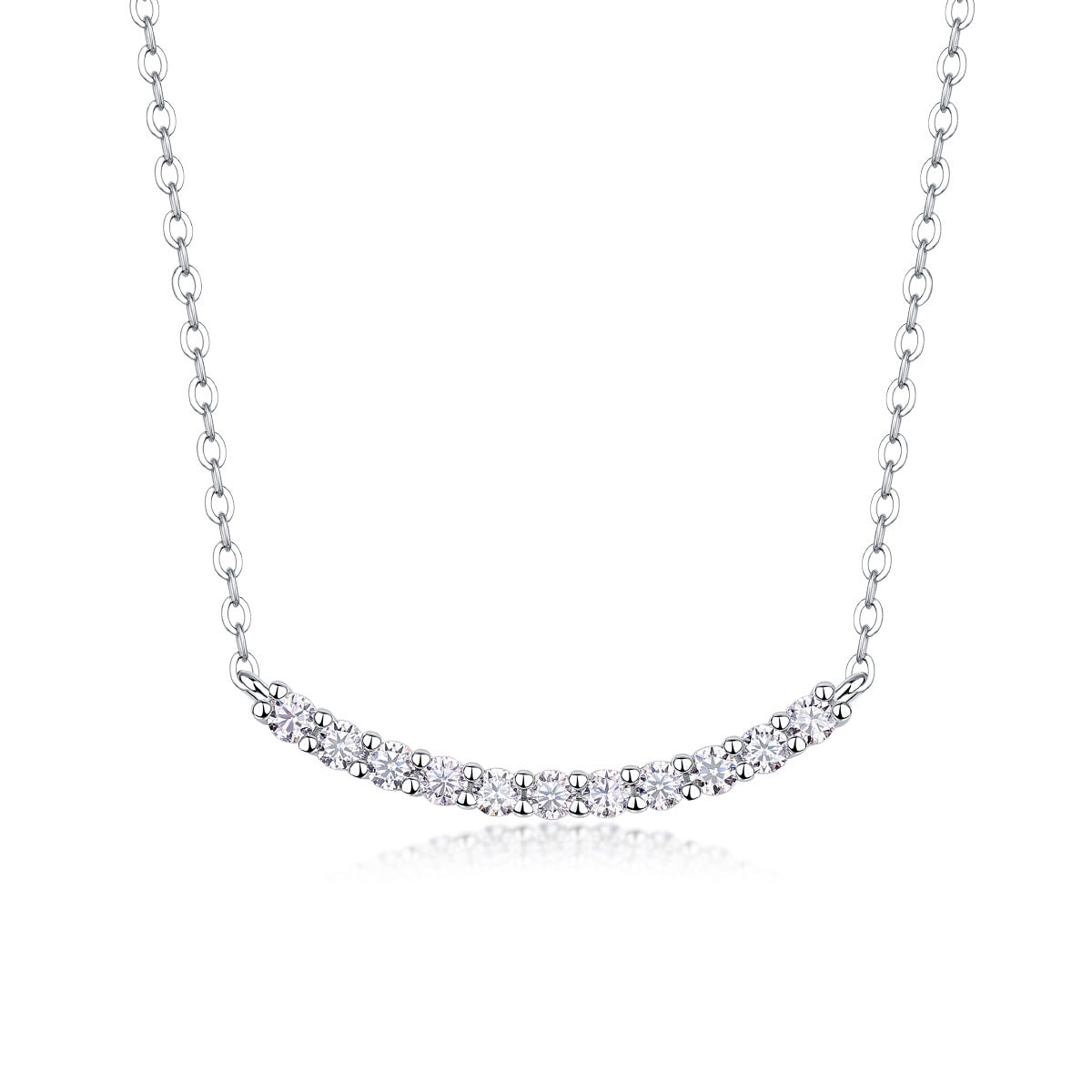 Sterling Silver Moissanite Pendant Necklace