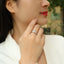 Sterling Silver Moissanite Heart Ring
