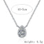 Sterling Silver Moissanite Zircon Water Drop Pendant Necklace