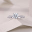 Sterling Silver S925 Moissanite Geometric Ring with GRA Certificate