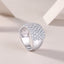 Sterling Silver S925 Moissanite Geometric Ring with GRA Certificate