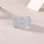 Sterling Silver S925 Moissanite Geometric Ring with GRA Certificate