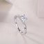 Sterling Silver S925 Moissanite Geometric Ring with GRA Certificate