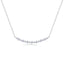 Sterling Silver Moissanite Pendant Geometric Necklace with GRA Certificate