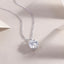 Sterling Silver Moissanite Geometric Pendant Necklace with GRA Certificate