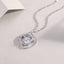 Sterling Silver Moissanite Geometric Pendant Necklace