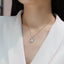 Sterling Silver Moissanite Geometric Pendant Necklace