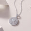 Sterling Silver Moissanite Round Pendant Necklace with Chain