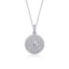 Sterling Silver Moissanite Round Pendant Necklace with Chain