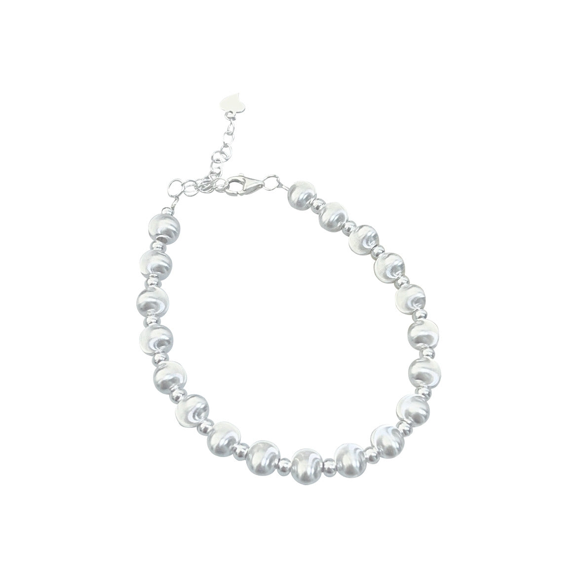 S925 Sterling Silver Geometric Cat's Eye Bead Bracelet - Women's Korea Ins Style Simple Design