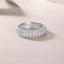 Sterling Silver Moissanite Inlay Ring