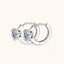 Sterling Silver Moissanite Six-Prong Hoop Earrings