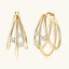 Sterling Silver Moissanite Earrings - Classic Style Fashion Hoops