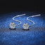 Sterling Silver Moissanite Inlay Classic Drop Earrings