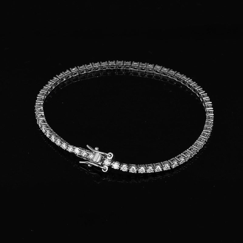 Sterling Silver Minimalist Moissanite Bracelet for Women Gift