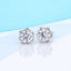 Sterling Silver Moissanite Round Stud Earrings with GRA Certificate