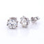 Sterling Silver Moissanite Round Stud Earrings with GRA Certificate