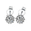 Sterling Silver Moissanite Round Stud Earrings with GRA Certificate