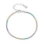 925 Sterling Silver Geometric Zircon Rainbow Bracelet - Simple and Delicate Design