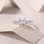 Sterling Silver Square Moissanite Inlay Ring