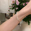 S925 Sterling Silver Double-Layer Pearl Geometric Beaded Bracelet Women's Niche Design