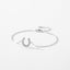 S925 Sterling Silver U-Shaped Micro Diamond Geometric Bracelet for Women