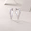 Sterling Silver White Gold Plated Geometric Moissanite Hoop Earrings