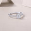 Sterling Silver White Gold Plated Moissanite Rectangle Ring