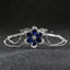 Sterling Silver White Gold Plated Zircon Flower Double Layer Bracelet