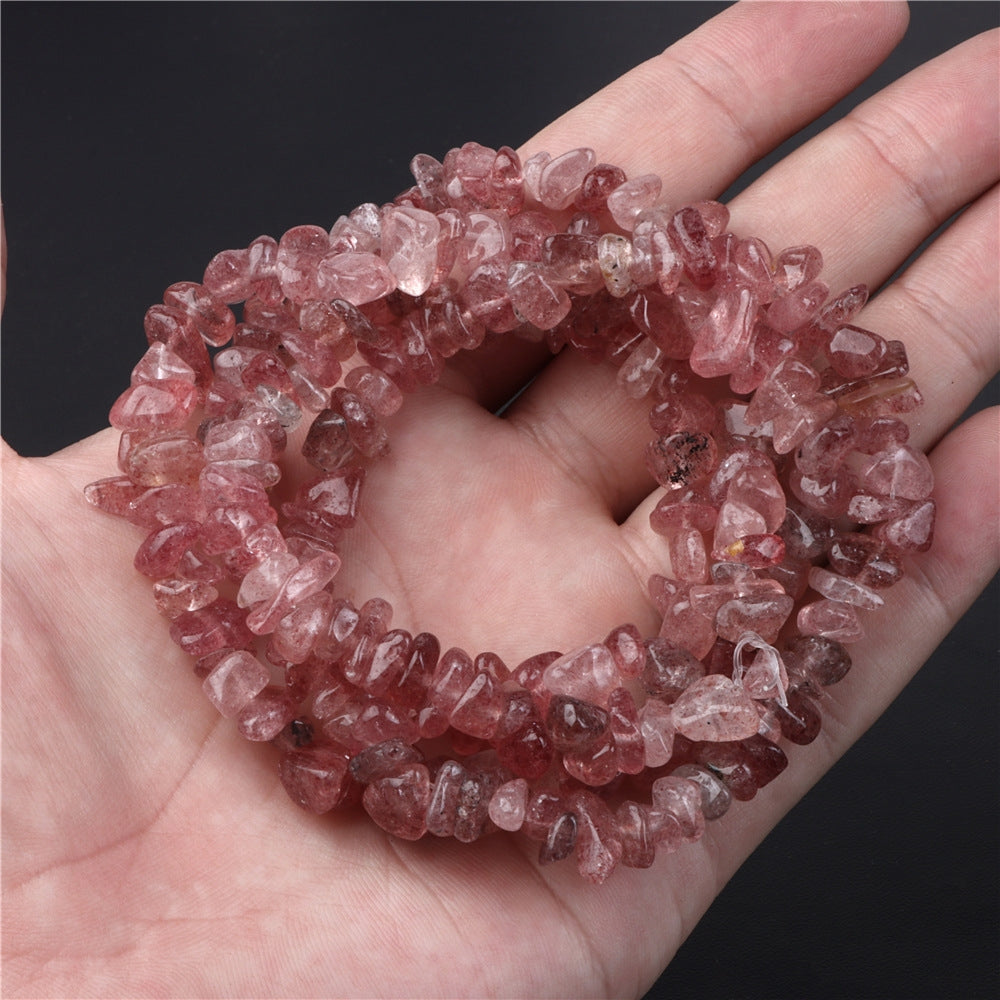 Strawberry Quartz Natural Stone Round Beads for DIY Jewelry Making Accessories