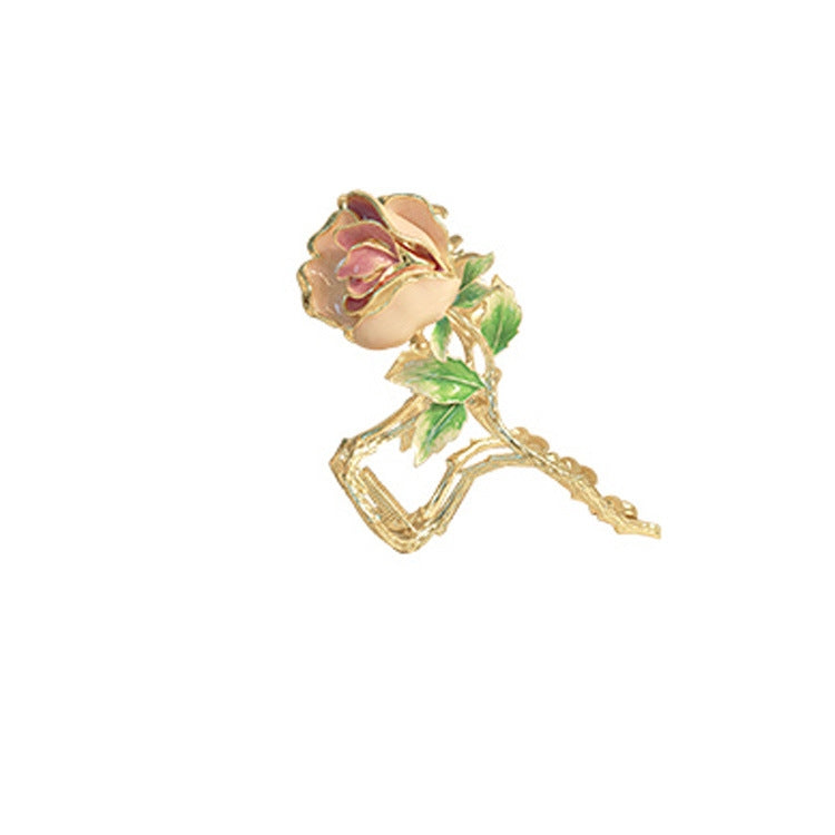 Streetwear Floral Alloy Hair Claw Clip - Korean Style Rose Design