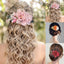 Handmade Streetwear Flower Fabric Rose Hair Comb Bridal Hairpin Ornament