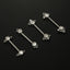 Streetwear Geometric Stainless Steel Inlay Zircon Ear Studs