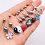 Streetwear Heart Butterfly Stainless Steel Belly Ring Pendant