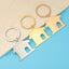 Stainless Steel House Pendant Keychain with 18K Gold Plating