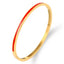 Streetwear Minimalist Stainless Steel Enamel Bangle Bracelet 3mm Multicolor